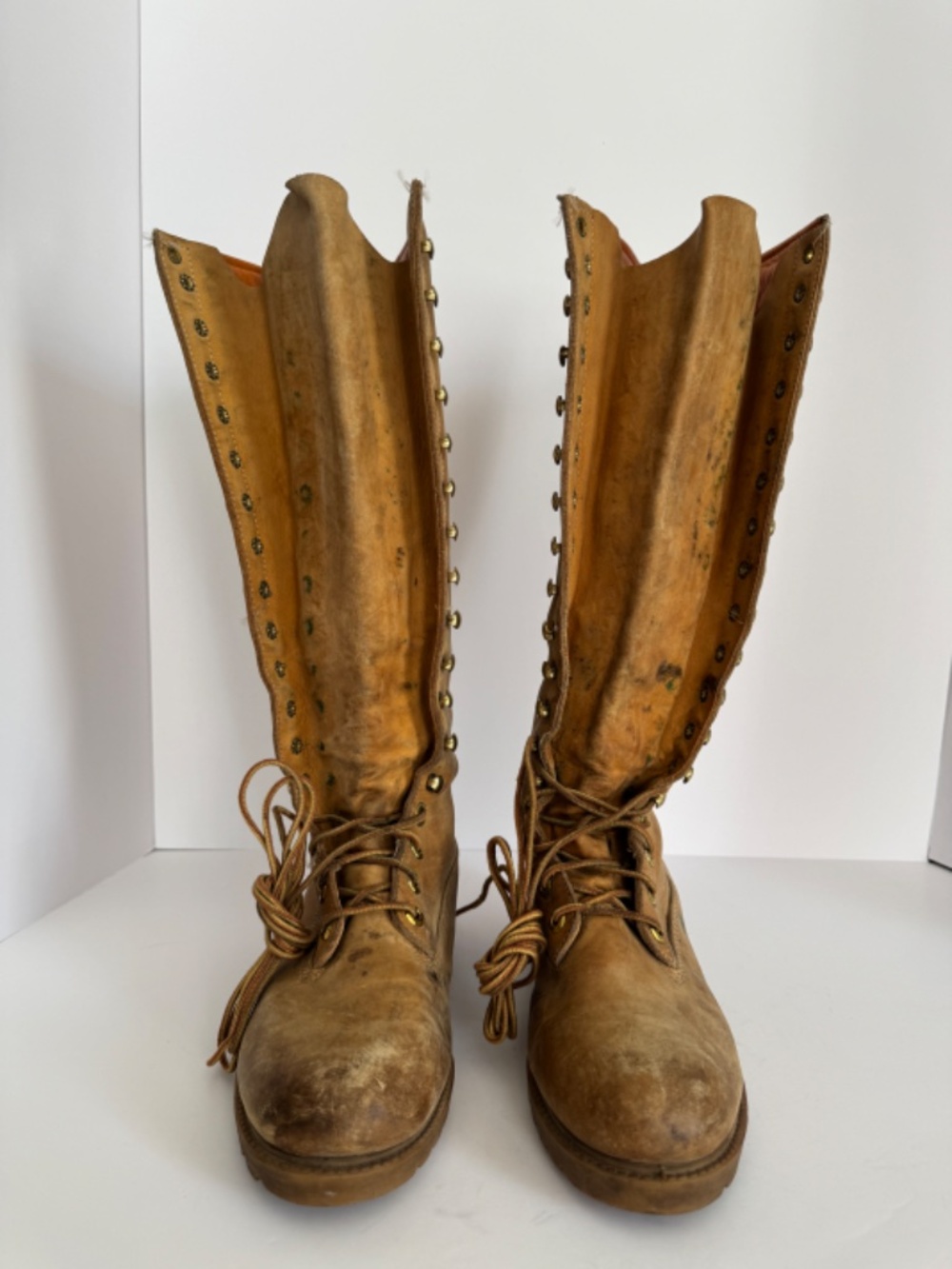 Rare Vintage 1990’s Timberland Knee High Leather Boots size 8 - Picture 3 of 15